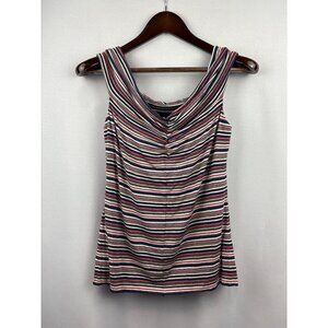 Women’s Bailey/44 Large Off the Shoulder Red, White, Blue, & Black Striped Shirt